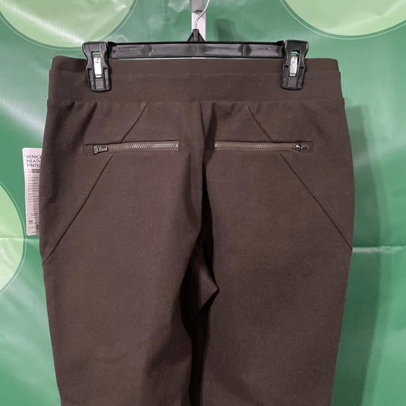 ATHLETA VENICE Heathered pintuck PANTS in DARK BROWN sz SMALL - NWT  retail $119 - Picture 13 of 14
